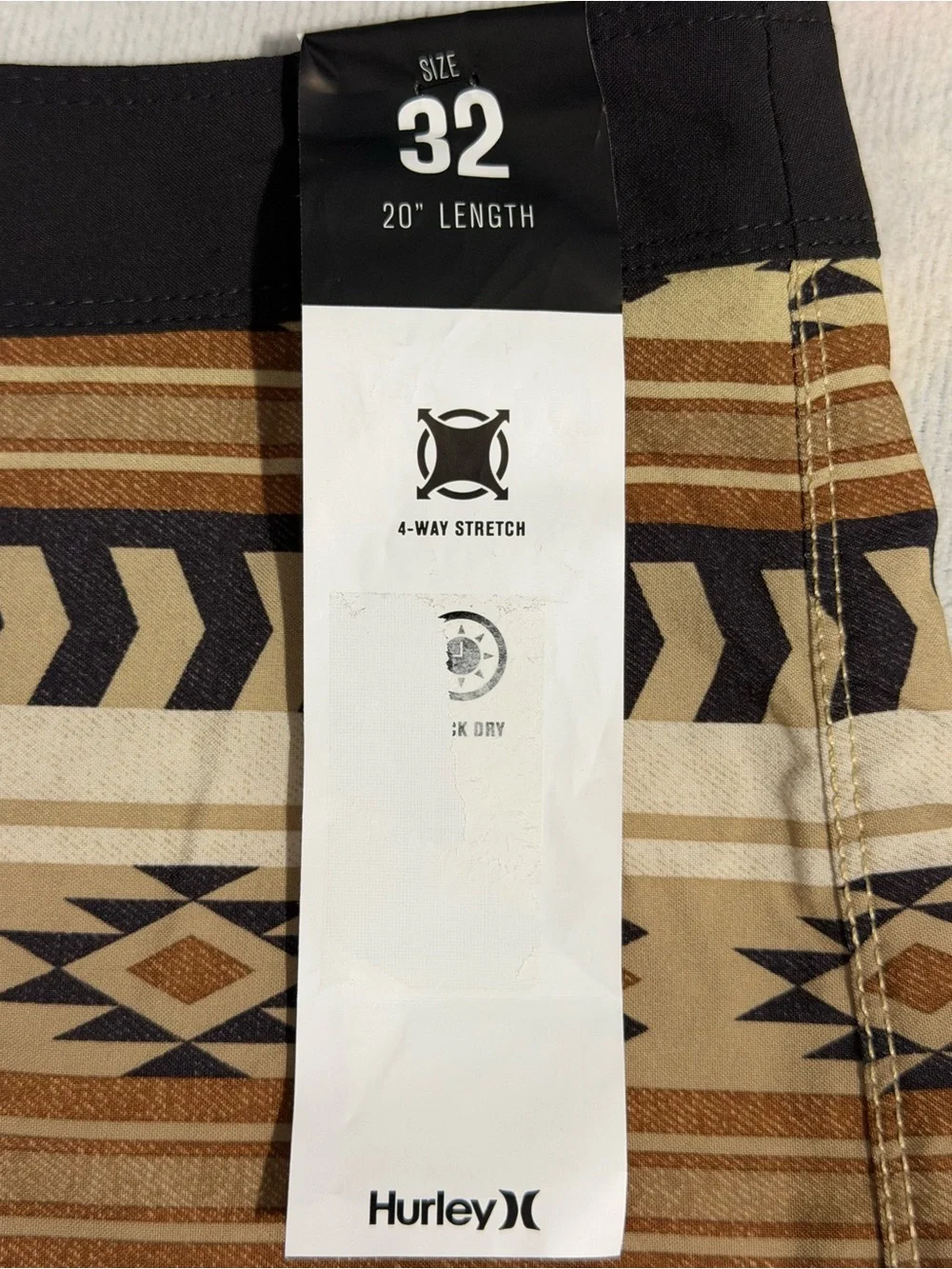 NWT Hurley Men's Aztec Geometric Boardshorts Size 32